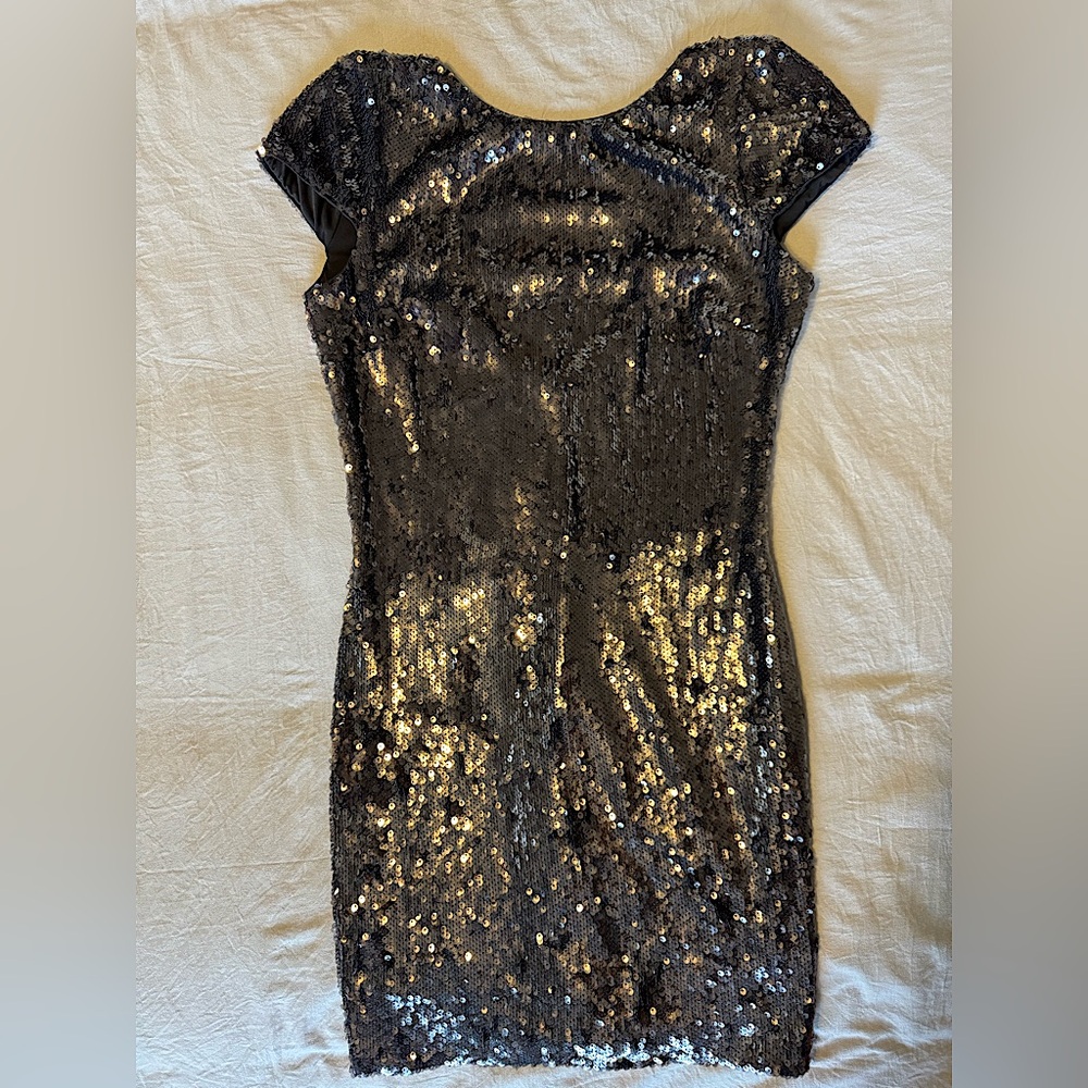 Dress The Population Large Sequin Low Back Dress